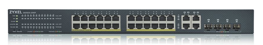 Przełącznik GS1920-24HPv2 28Port 24xGb and 4xGb 375W PoE NebulaFlex Cloud 