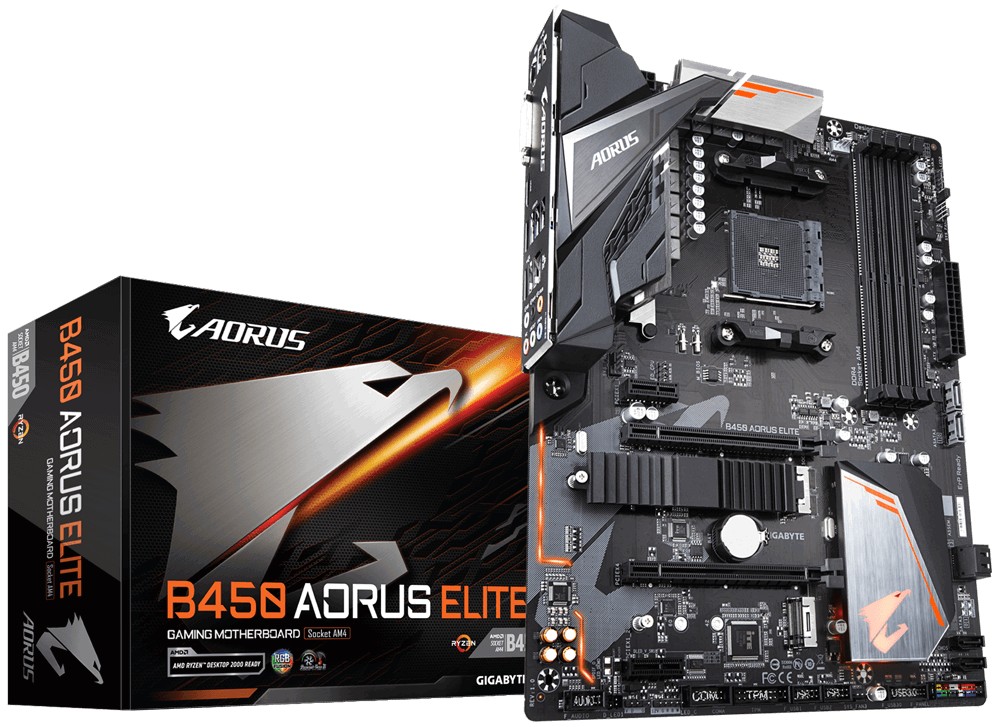 Płyta główna B450 AORUS ELITE AM4 4DDR4 DVI/HDMI/M.2 ATX