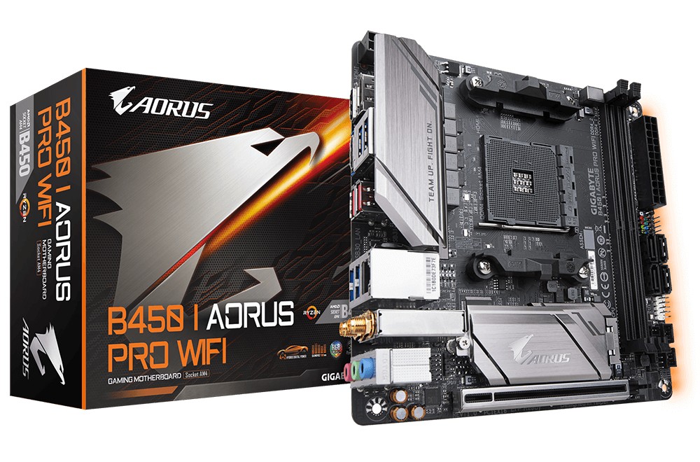 Płyta główna B450 I AORUS PRO WIFI AM4 2DDR4 DP/HDMI/M.2 ITX 
