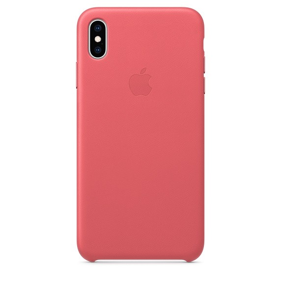 Etui skórzane iPhone XS Max - zgaszony róż