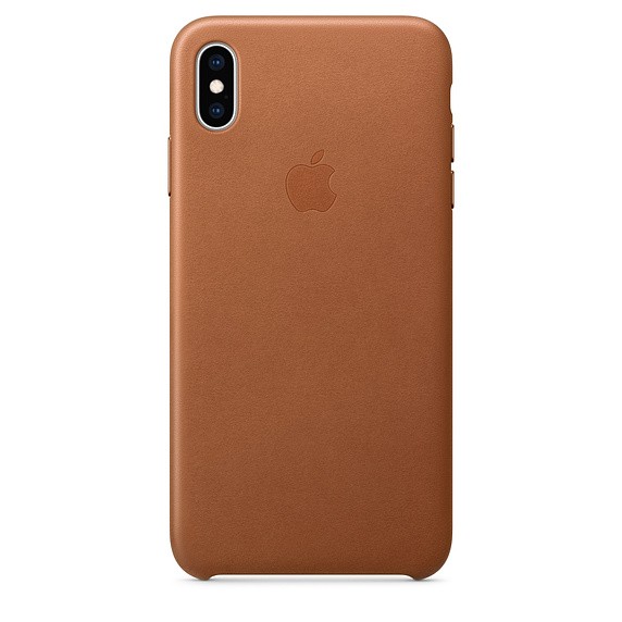 Etui skórzane iPhone XS Max - naturalny brąz