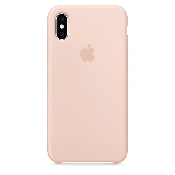 Etui silikonowe iPhone XS - piaskowy róż