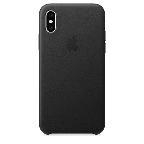 Etui skórzane iPhone XS - czarne