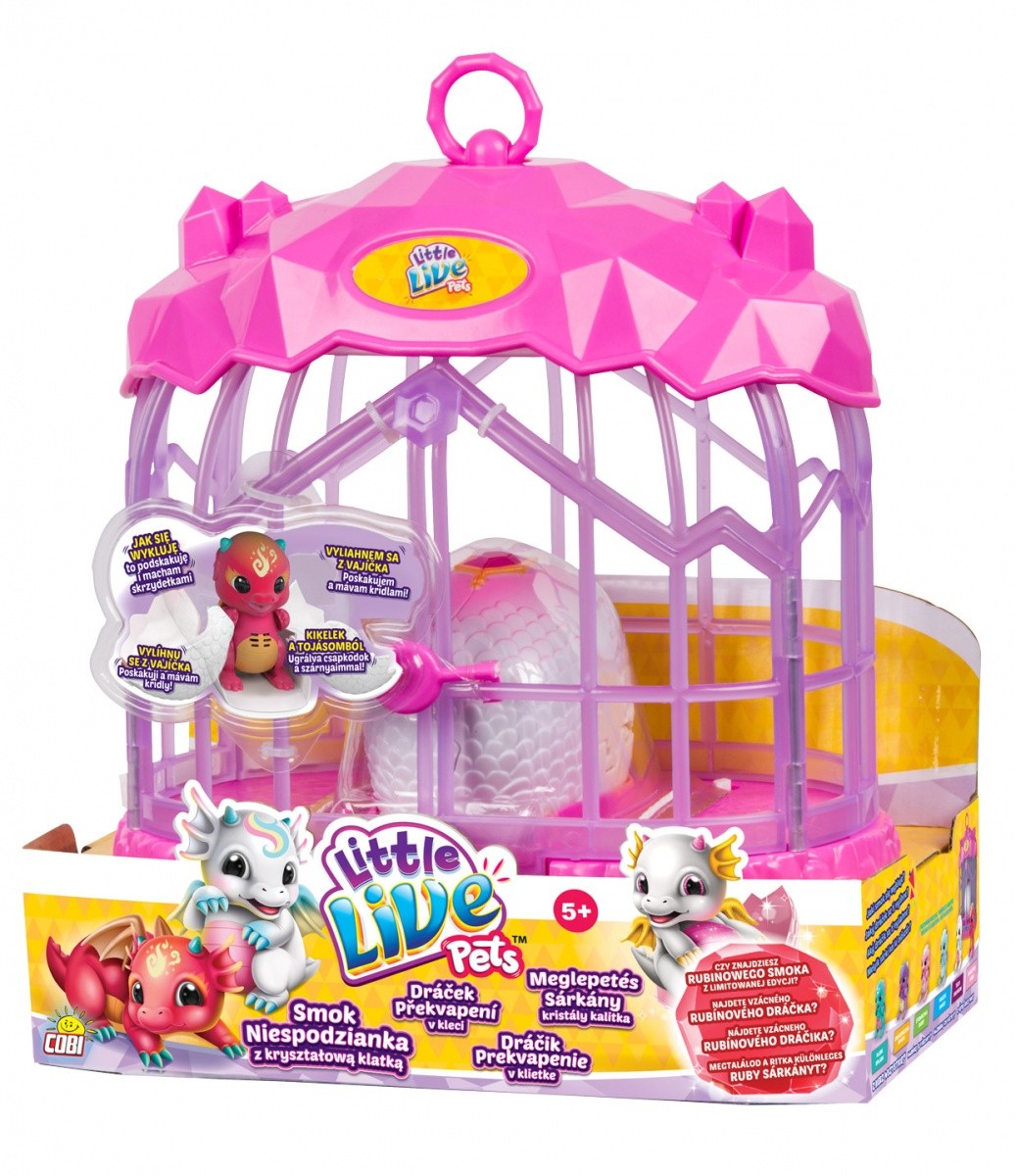 Figurka Little Live Pets Smok z kryształową klatką