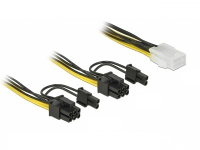 Kabel rozdzielacz zasilania PCI Express 6Pin/2x PCI Express   8PIN 15cm