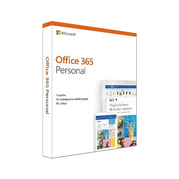 Office 365 Personal PL Box P4 1Y Subsc. 1User / 5Devices Win/Mac QQ2-00735. Następca P/N: QQ2-00535