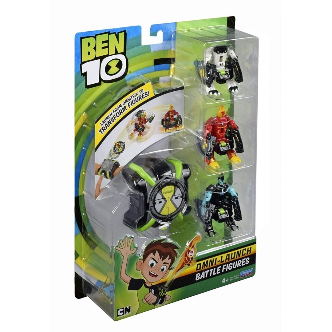 Figurki Ben 10 Omnitrix Omni Transform - Kulopłot, Inferno i Szybcior