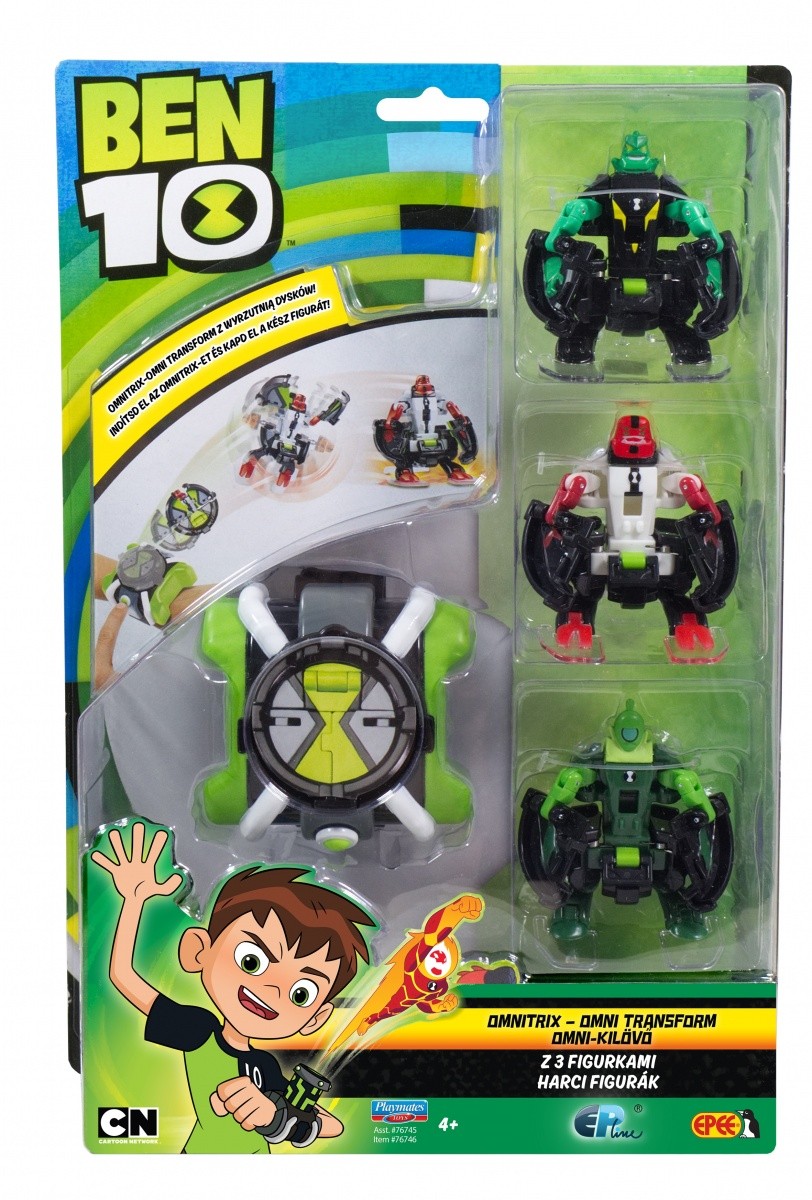 Figurki Ben 10 Omnitrix Omni Transform - Diamentogłowy, Czteroręki i Dzikie Pnącze