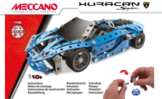 Zestaw konstrukcyjny Meccano Sportowy samochód, Huracan Spyder