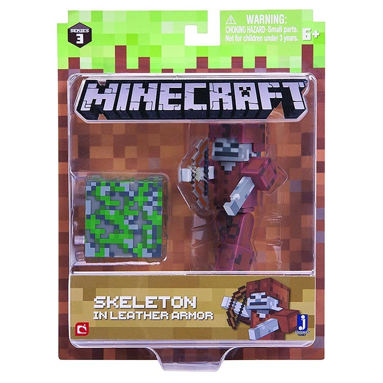 Figurka Minecraft Szkielet w skórzanej zbroi