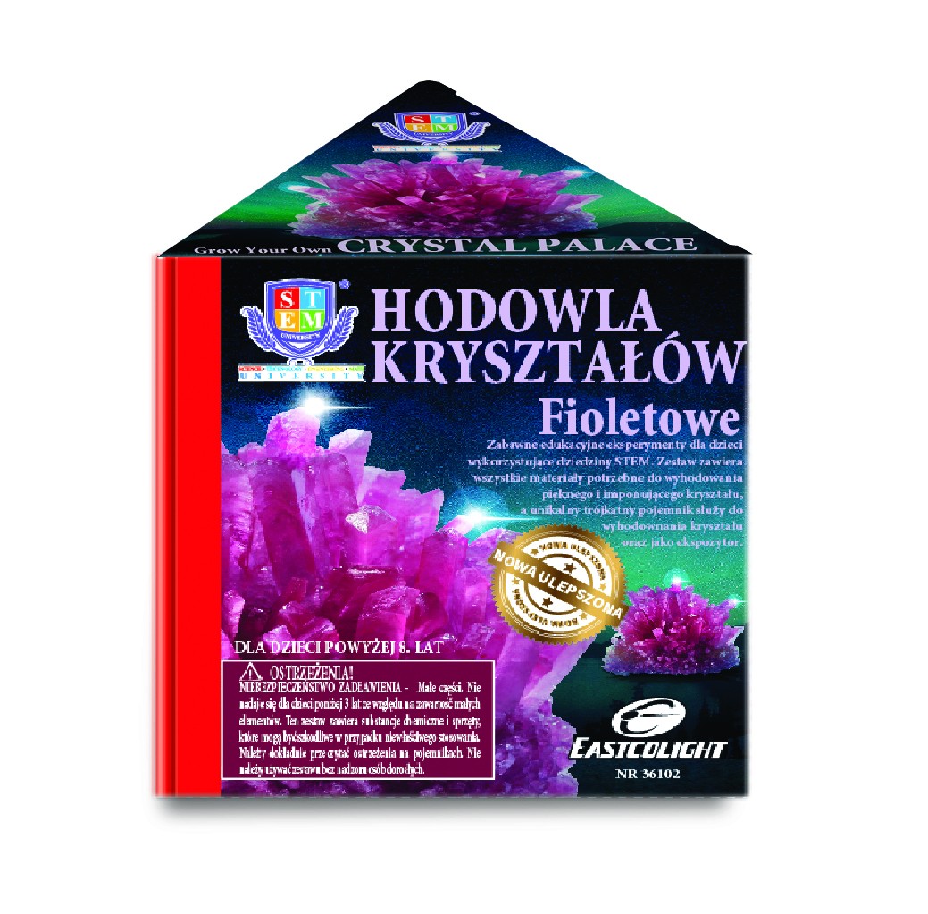 Zestaw naukowy Hodowla Kryształów - Fioletowe