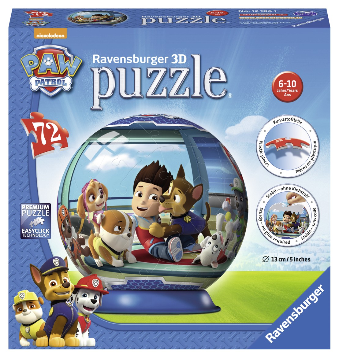 Puzzle Psi Patrol 72 elementy 3D Kula