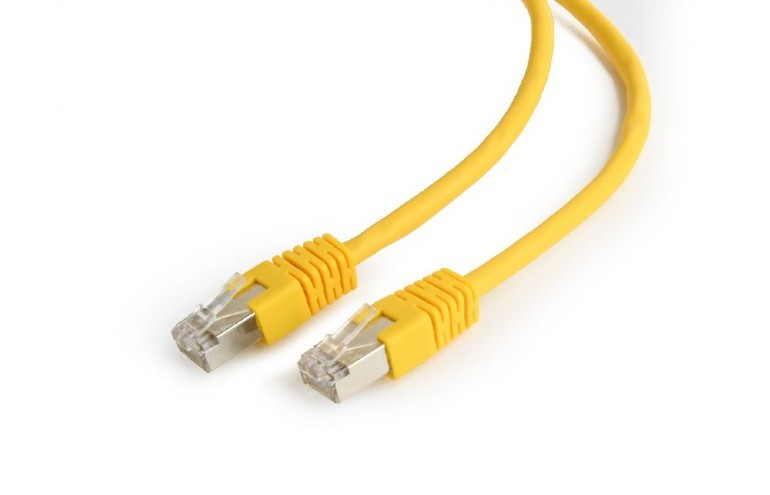 Patch cord Kat.6    FTP 0.25m/żółty