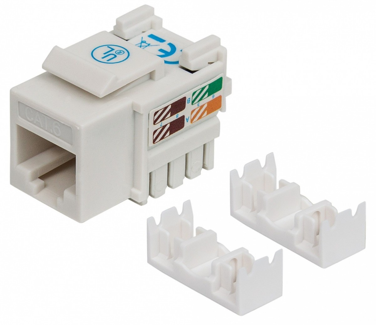 Moduł Keystone Cat 6 UTP RJ45 zaciskany biały 