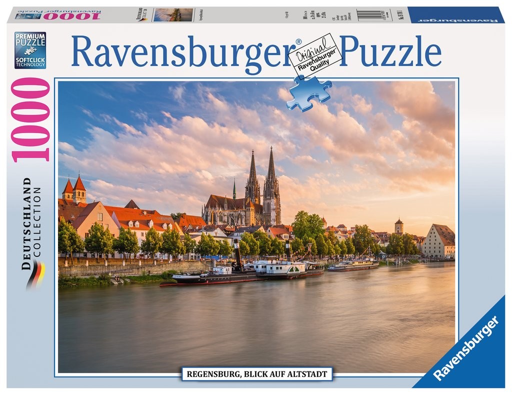 Puzzle 1000 elementów - Regensburg, Stare miasto