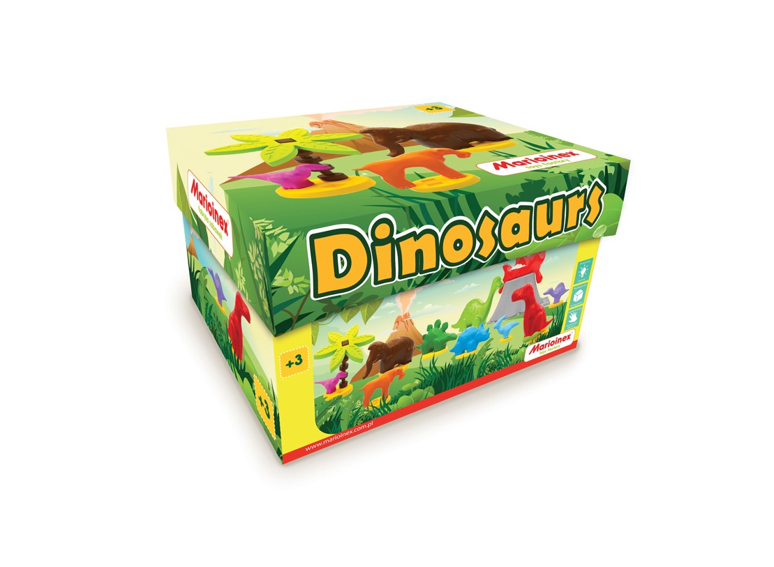 Klocki konstrukcyjne Dinozaury karton