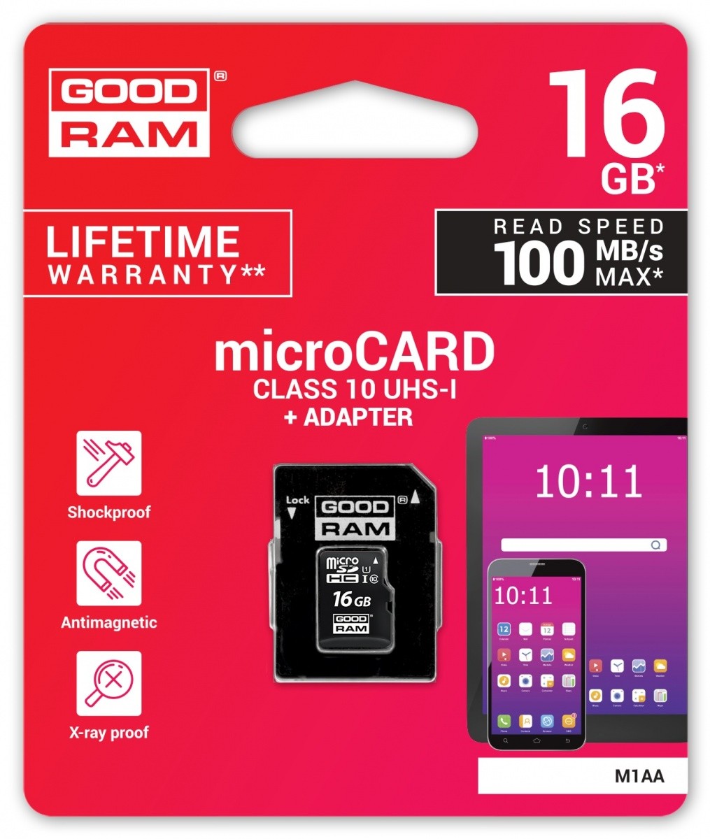 Karta microSDHC 16GB CL10 + adapter