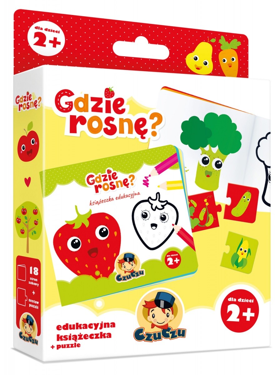 Książeczka edukacyjna + Puzzle - Gdzie rosnę?