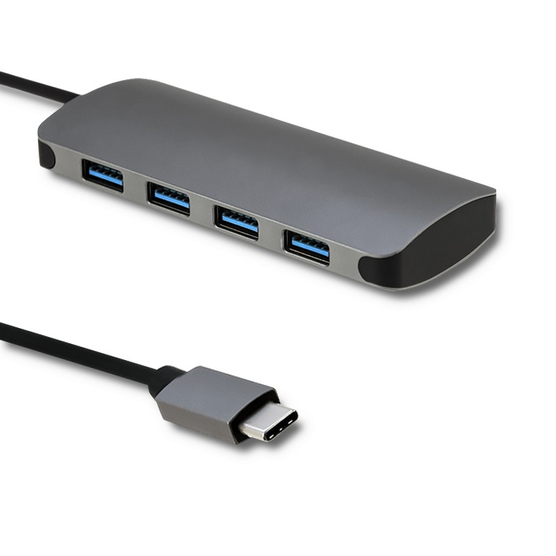 Adapter USB typ C męski / 4x USB 3.0 żeński / DC converter 
