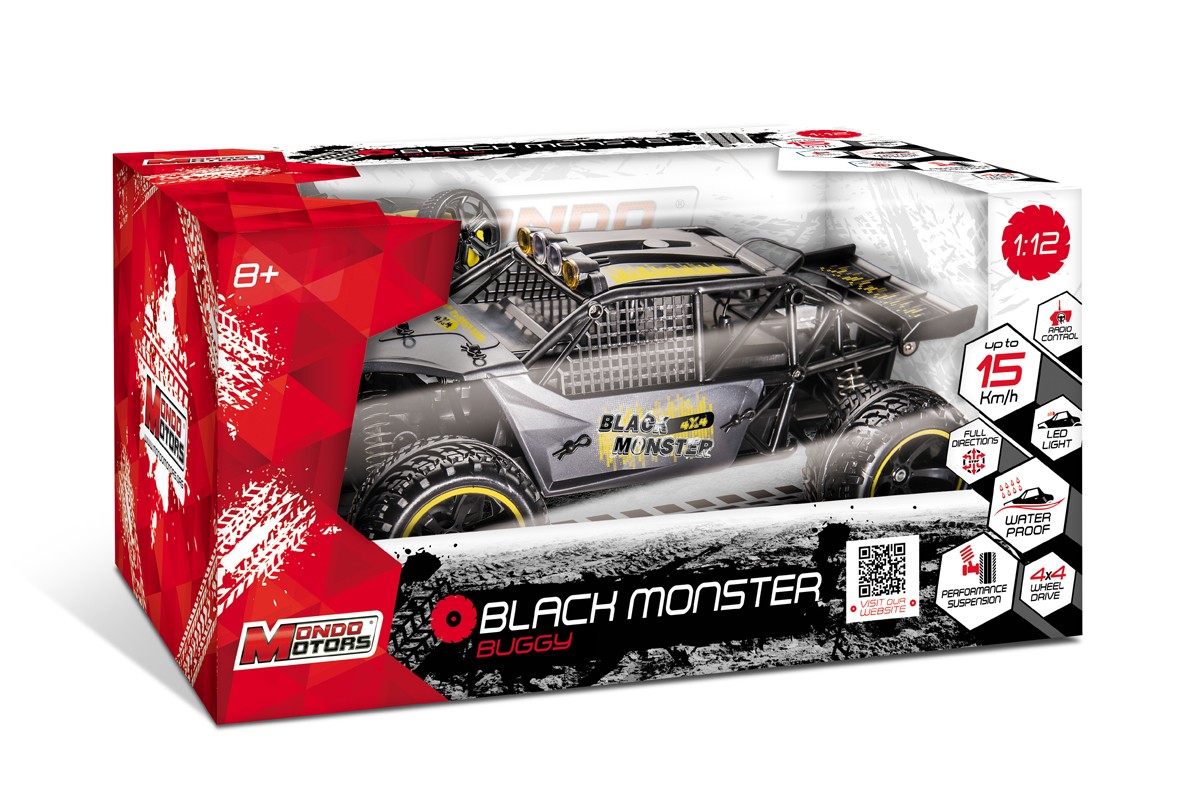 Pojazd R/C Black Monster Buggy 1:12