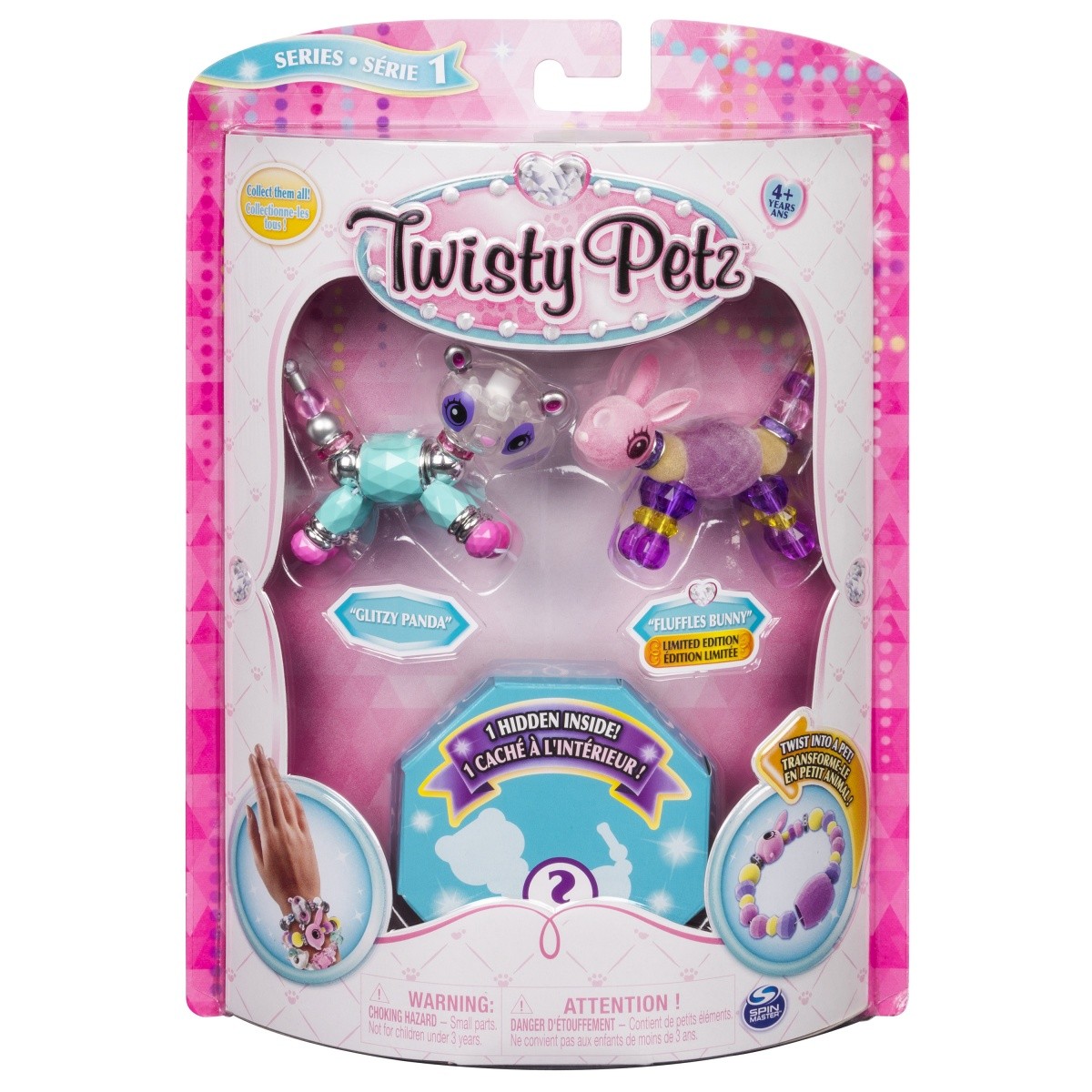 Bransoletki Twisty Petz - 3-pak Panda, królik, kot