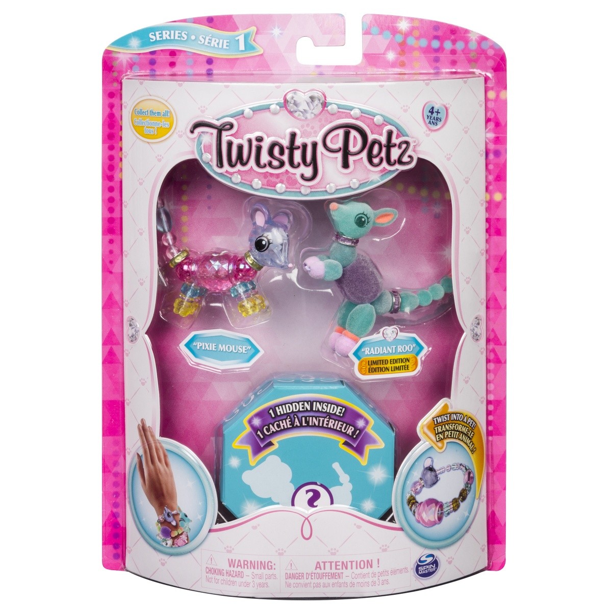 Bransoletki Twisty Petz - 3-pak Mysz, kangur, jeleń