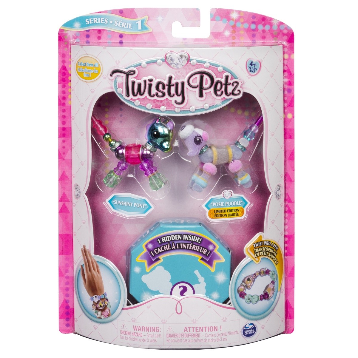 Bransoletki Twisty Petz - 3-pak Kucyk, pudel, kot