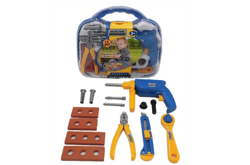 Zestaw narzędzi z wiertarką w skrzynce