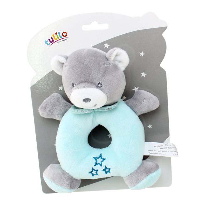 Grzechotka New Baby Miś miętowy 16 cm