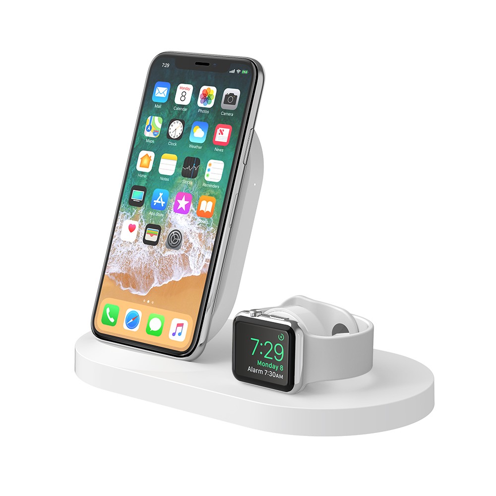 Ładowarka indukcyjna Apple Watch/iPhone/USB-A biała