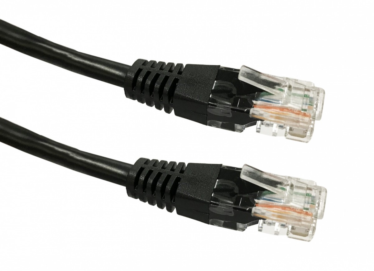 Patchcord kategoria 5e RJ45 UTP 0,5m czarny