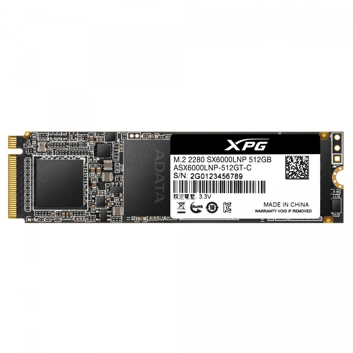 Dysk SSD XPG SX6000 Lite 512G PCIe 3x4 1800/1200 MB/s M.2