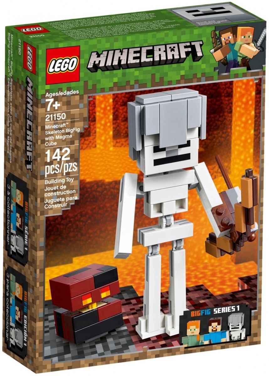 Klocki Minecraft BigFig - szkielet z kostką magmy