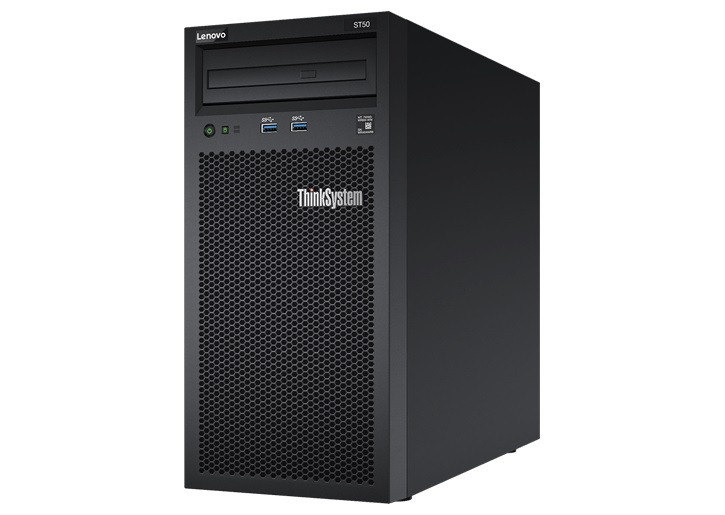 Serwer ThinkSystem ST50, 1xIntel Xeon E-2124G 4+2C 3.4GHz 71W, 1x8GB,  1Rx8, 2x2TB 7200, SW RD 7Y48A007EA