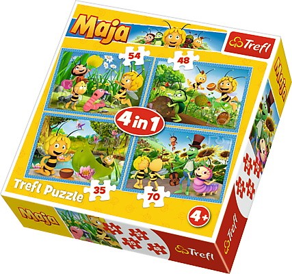 Puzzle 4w1 Przygody Pszczółki Mai