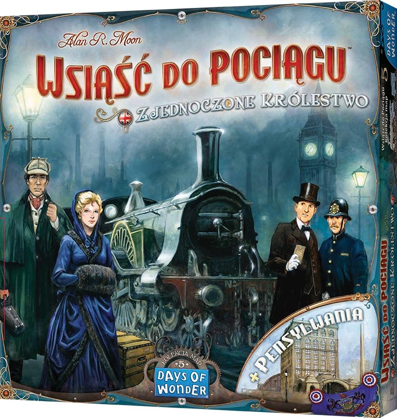 Gra Wsiąść do pociągu Kolekcja Map 5 - Zjednoczone Królestwo / Pensylwania 