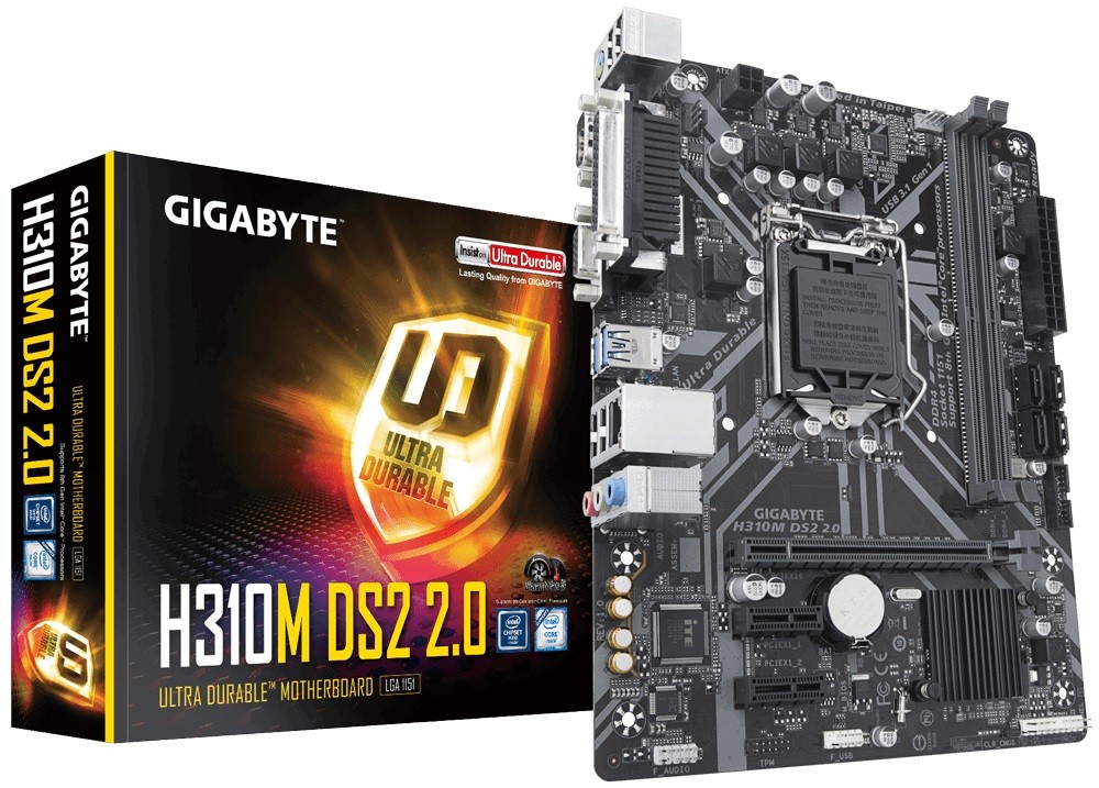 Płyta główna H310M DS2 2.0 s1151 2DDR4 VGA/USB3.1 m-ATX
