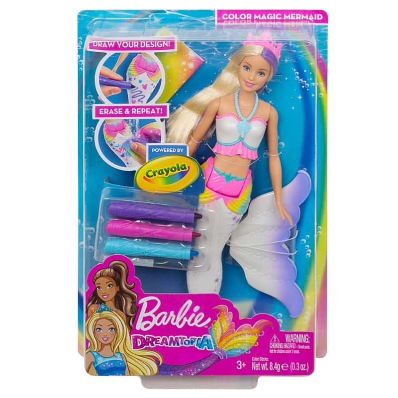 Lalka Barbie Syrenka Kolorowa magia