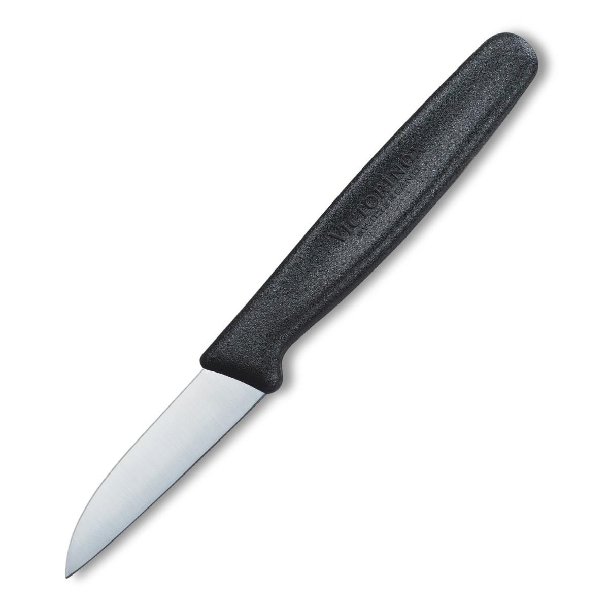 Nóż do jarzyn, ostrze gładkie, spiczaste, 6 cm, czarny, nylon 5.0303 