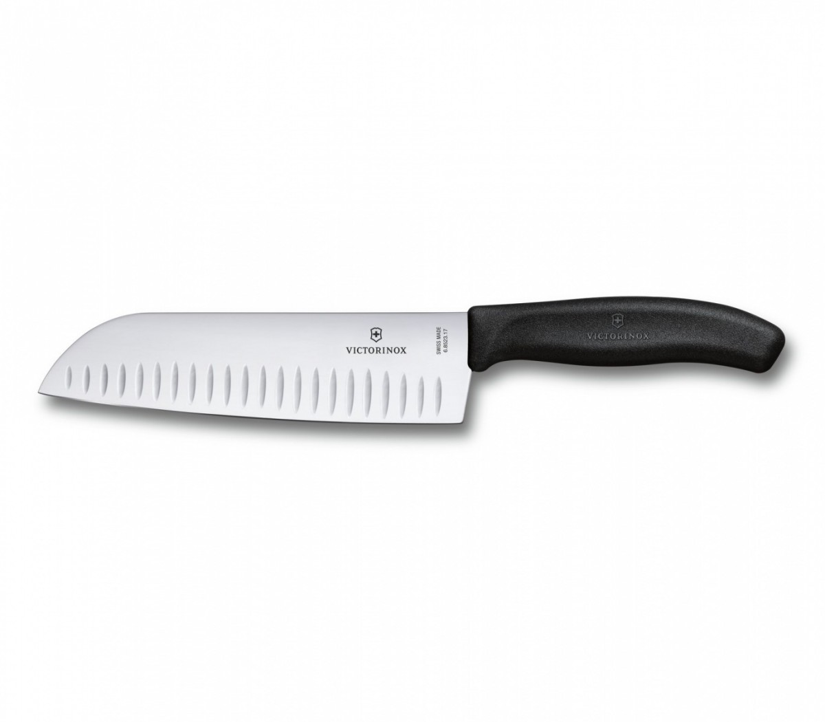 Nóż Santoku z szerokim ostrzem, 17 cm, czarny 6.8523.17B 