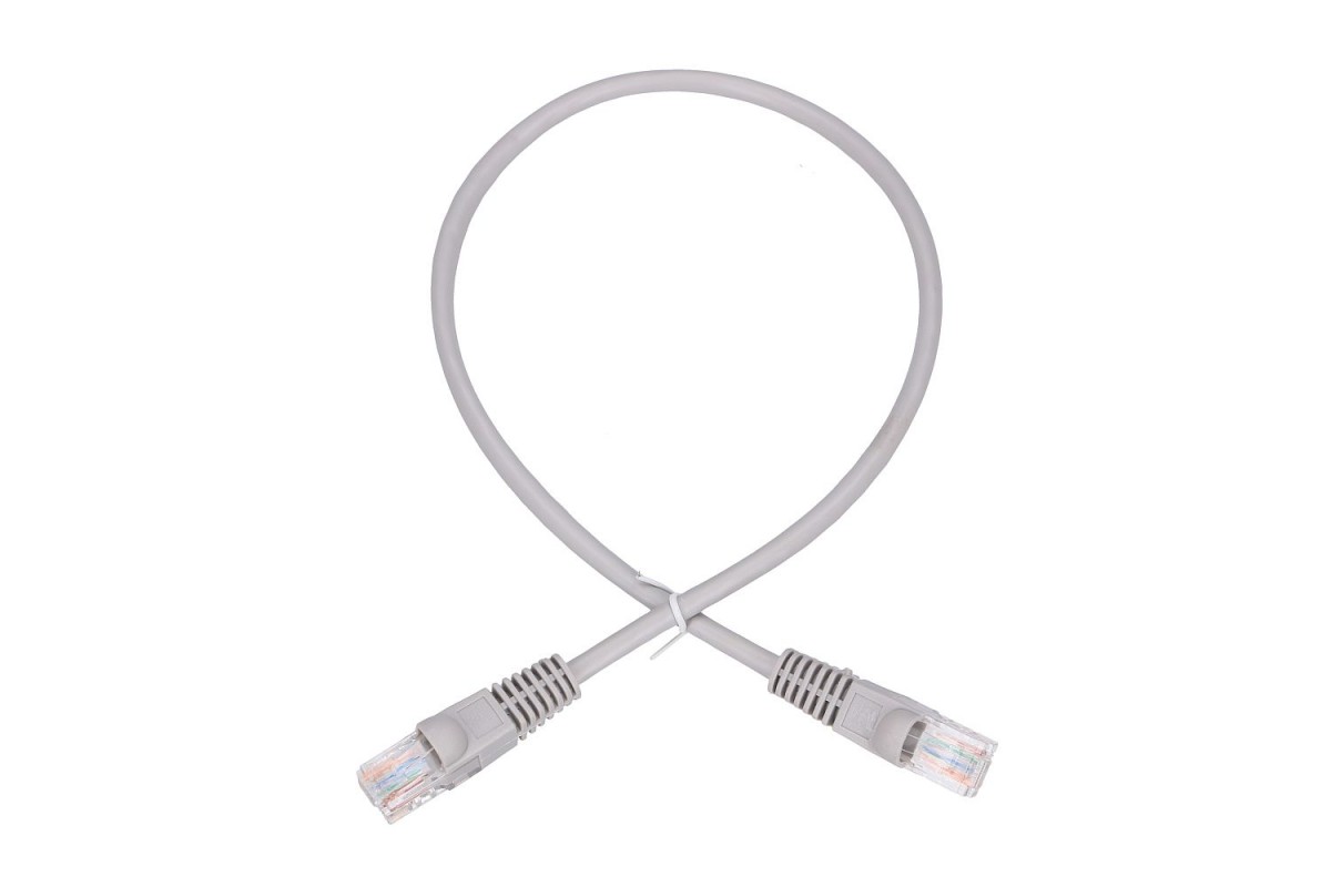 Kabel sieciowy LAN Patchcord CAT.5E UTP 0,5m skręcana para, miedziany