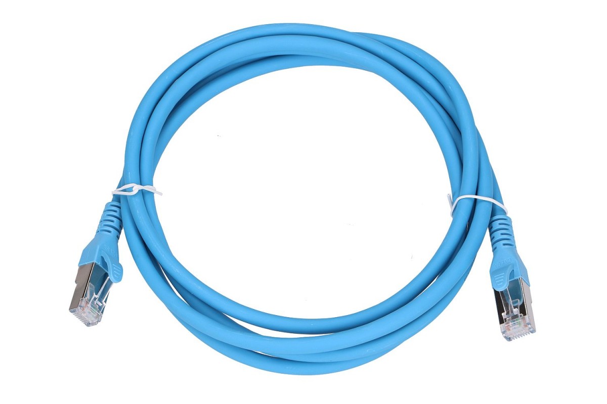 Kabel sieciowy LAN Patchcord CAT.6A S/FTP 3m 10G foliowana skręcona para, miedziany