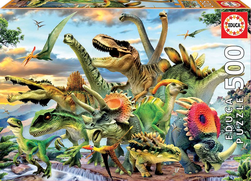 Puzzle 500 elementów Dinozaury