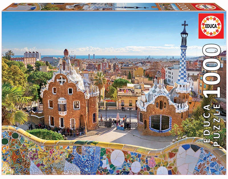 Puzzle 1000 elementów Barcelona widok z parku Guell