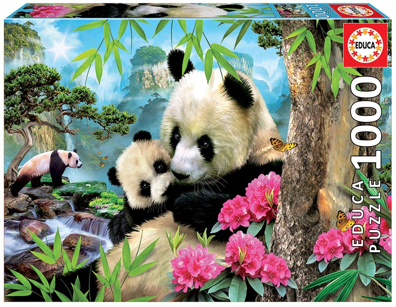 Puzzle 1000 elementów Panda o poranku