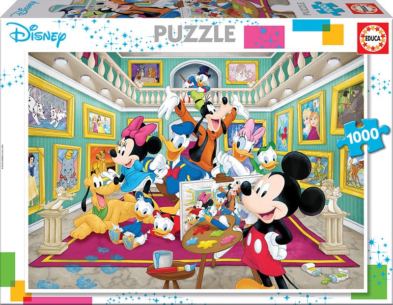 Puzzle 1000 elementów Galeria sztuki Mickey