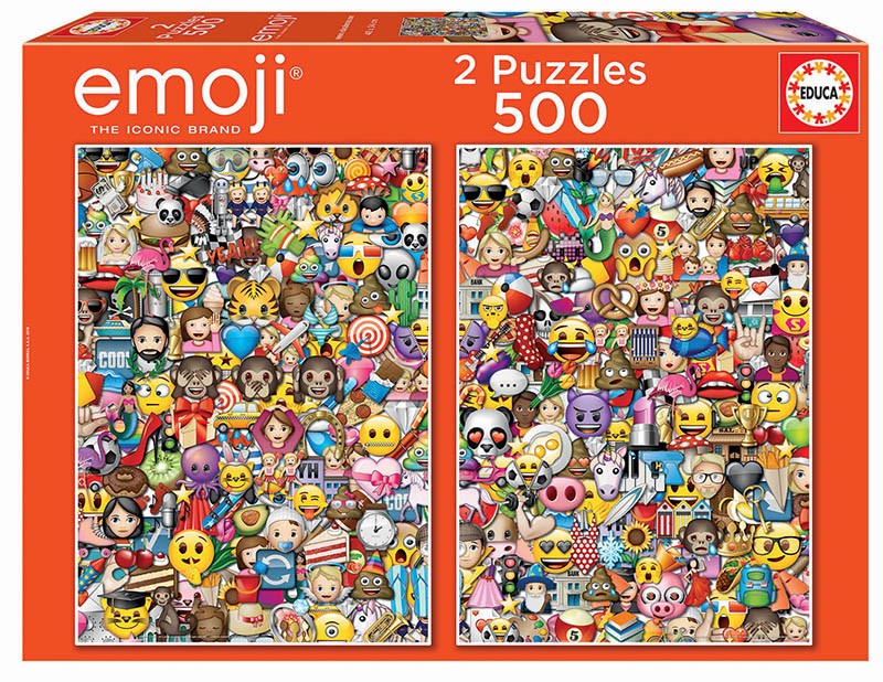 Puzzle 2x500 elementów Emoji