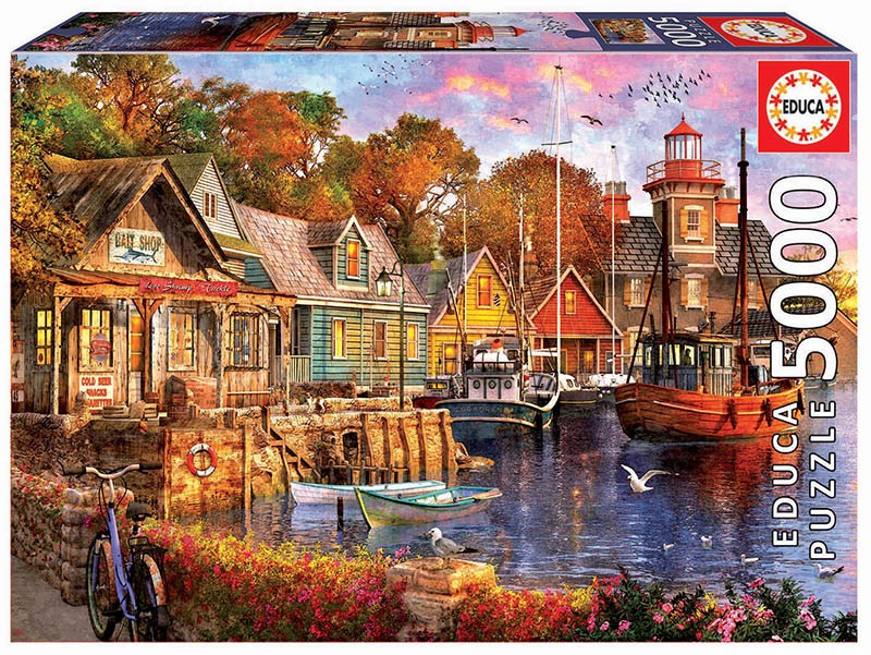 Puzzle 5000 elementów Wieczór w porcie