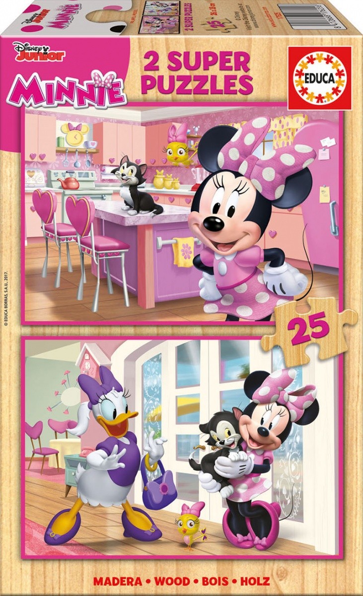 Puzzle 2x25 elementów Minnie Szczęśliwi pomocnicy