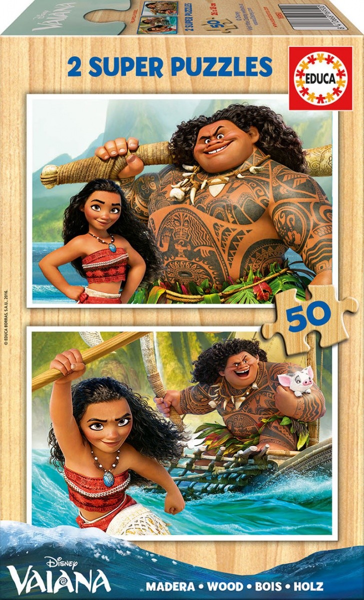 Puzzle 2x50 elementów Vaiana, Moana